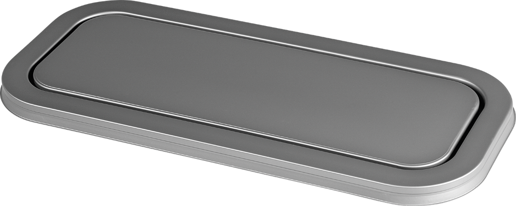 Flat thermoformed lid gray