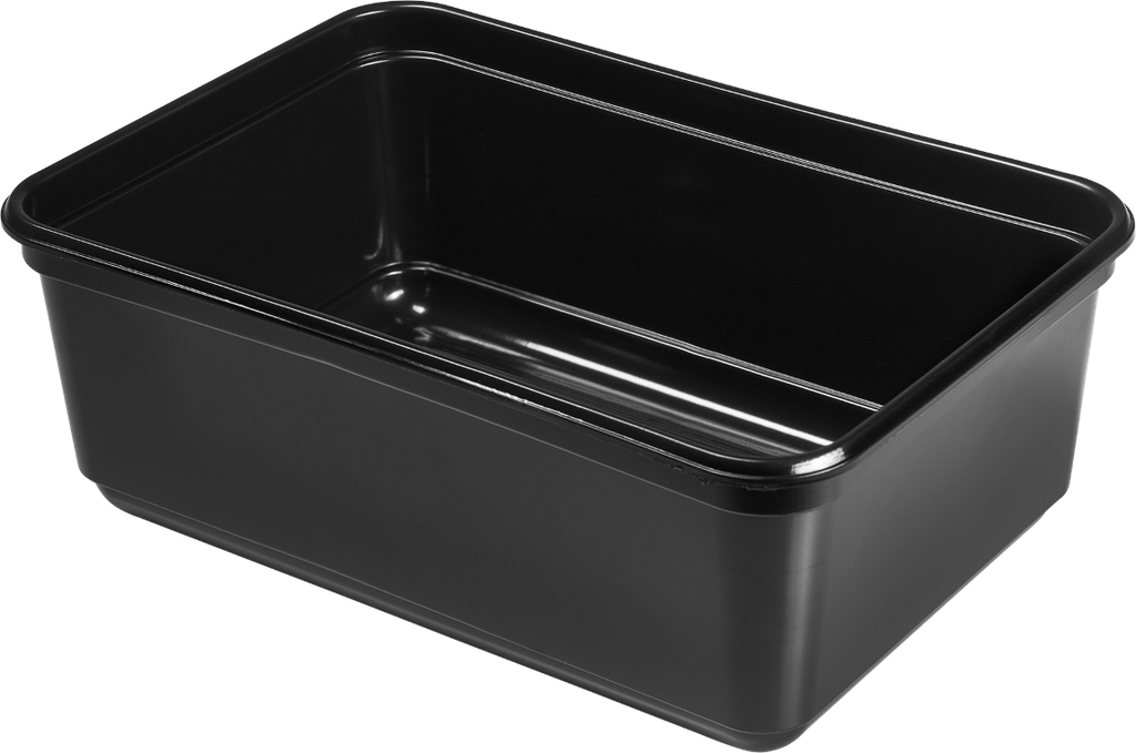 Takeaway container 1 liter black