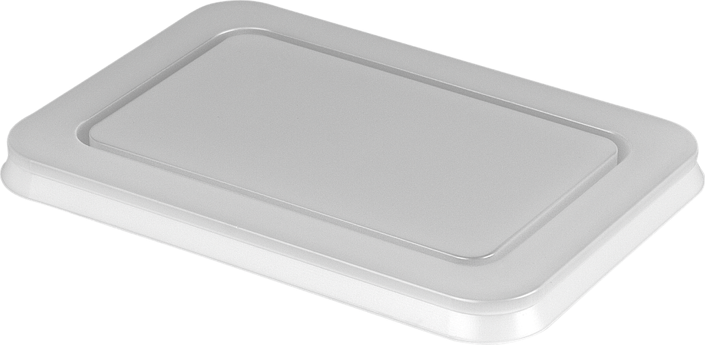 Flat thermoformed takeaway container lid white