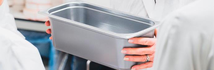 Container 5 liters stainless steel look