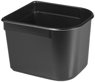 Half container 2.45 liters black