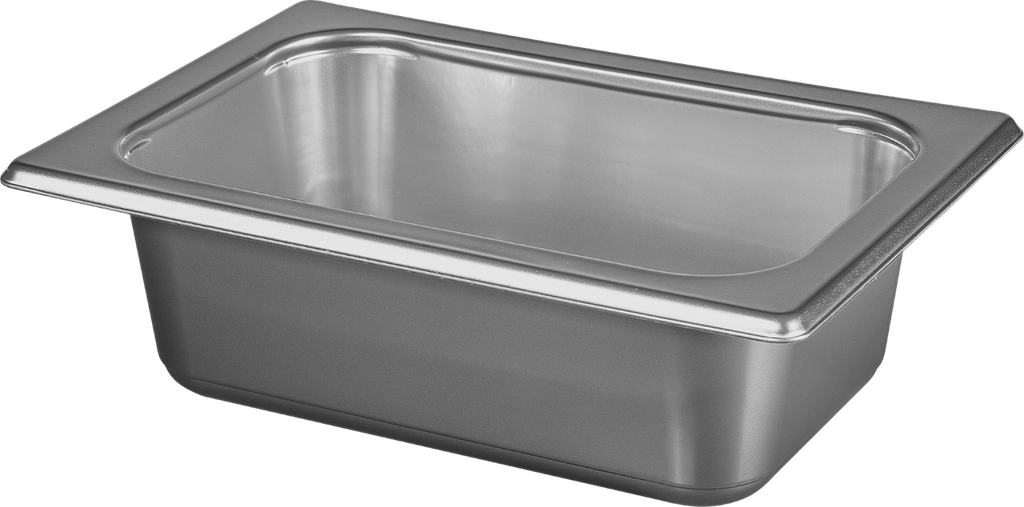 Half container 2 liters stainless steel look