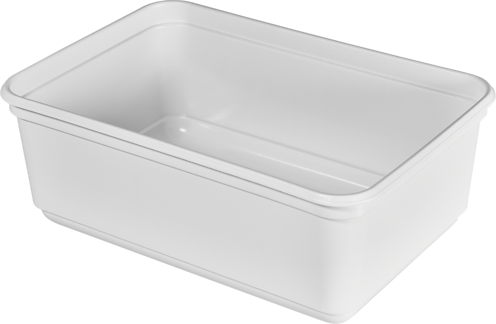 Takeaway container 1 liter white