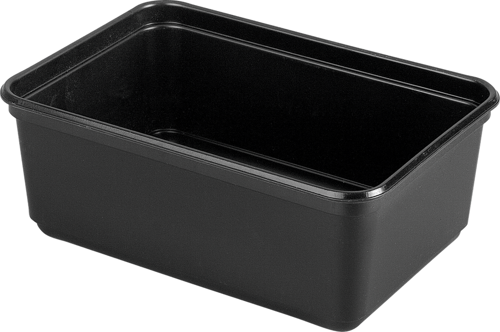 Takeaway container 1.2 liters black