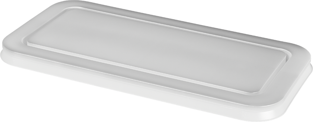 Flat thermoformed lid natural