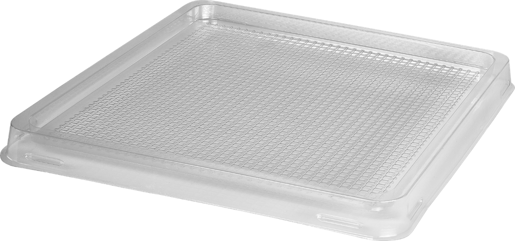 Thermoformed lid crystal