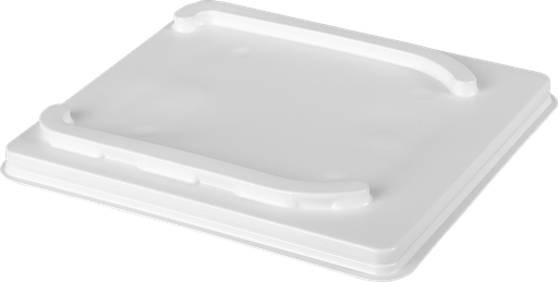 [77THBP] Flat thermoformed half container lid white