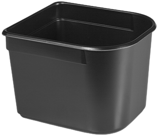 [77-125N] Half container 2.45 liters black