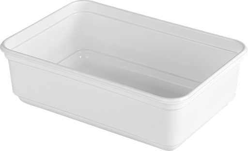 [80-57] Takeaway container 3/4 liter white