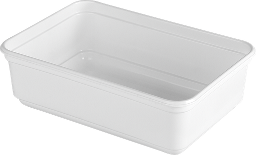 [80-57B] Takeaway container 3/4 liter white