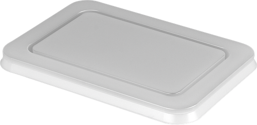 [80TH] Flat thermoformed takeaway container lid white