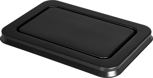 [80THN] Flat thermoformed takeaway container lid black