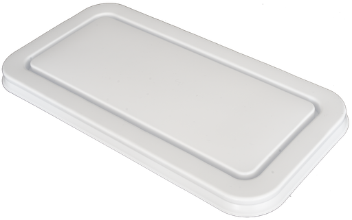 [10THB] Flat thermoformed lid white